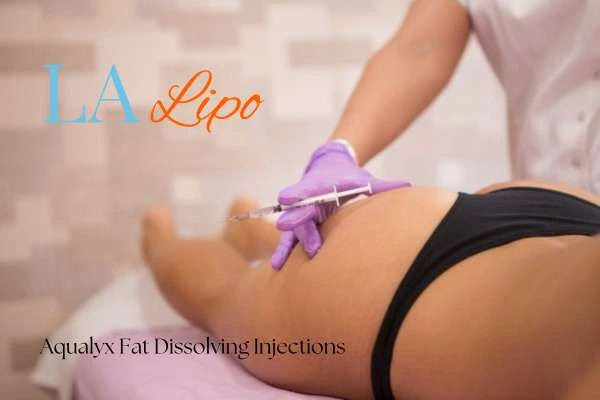 Woman having fat dissolving injections Peterborough on thighs