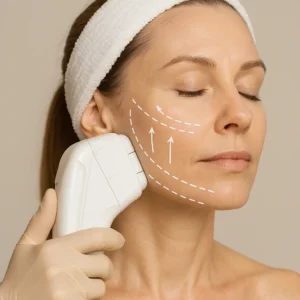 Woman having HI-FU to reduce wrinkles call LA LIPO Peterborough Now!