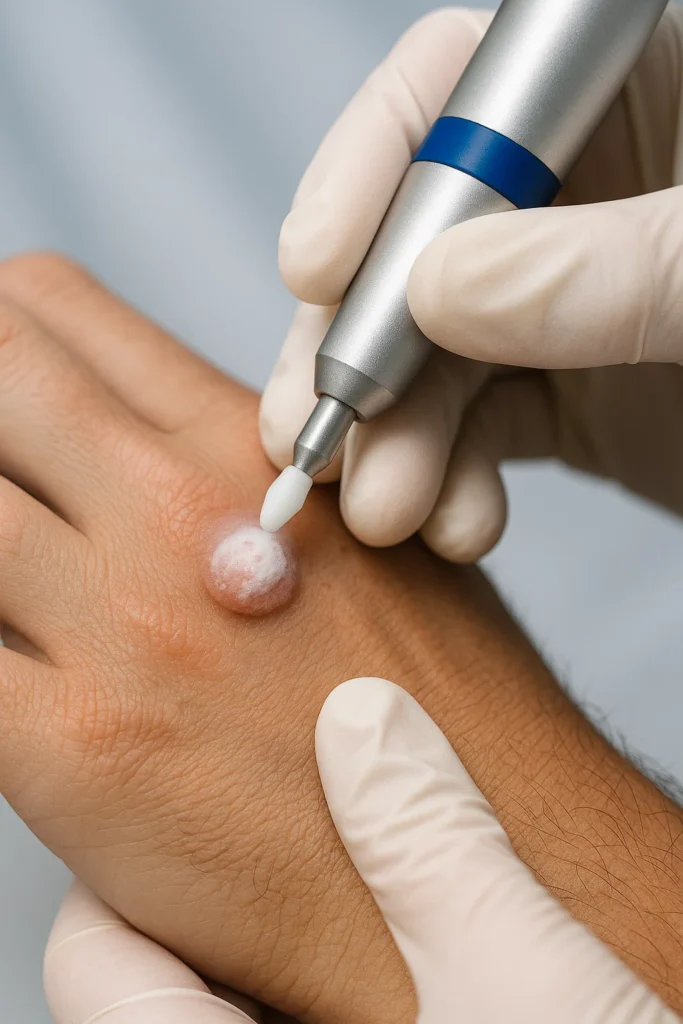 example of wart removal Peterborough using cryopen