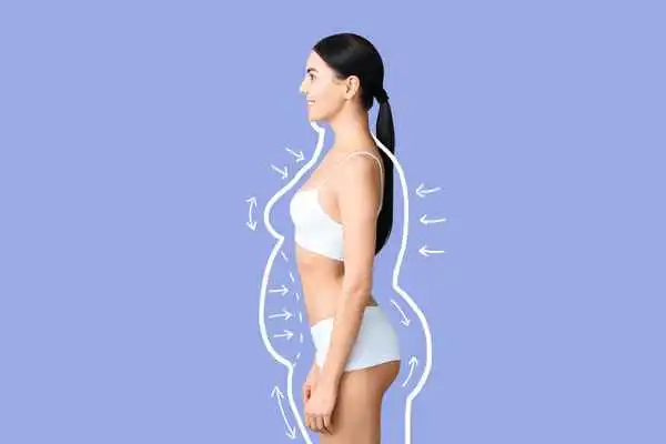 image of woman experiencing fat reduction treatment Peterborough