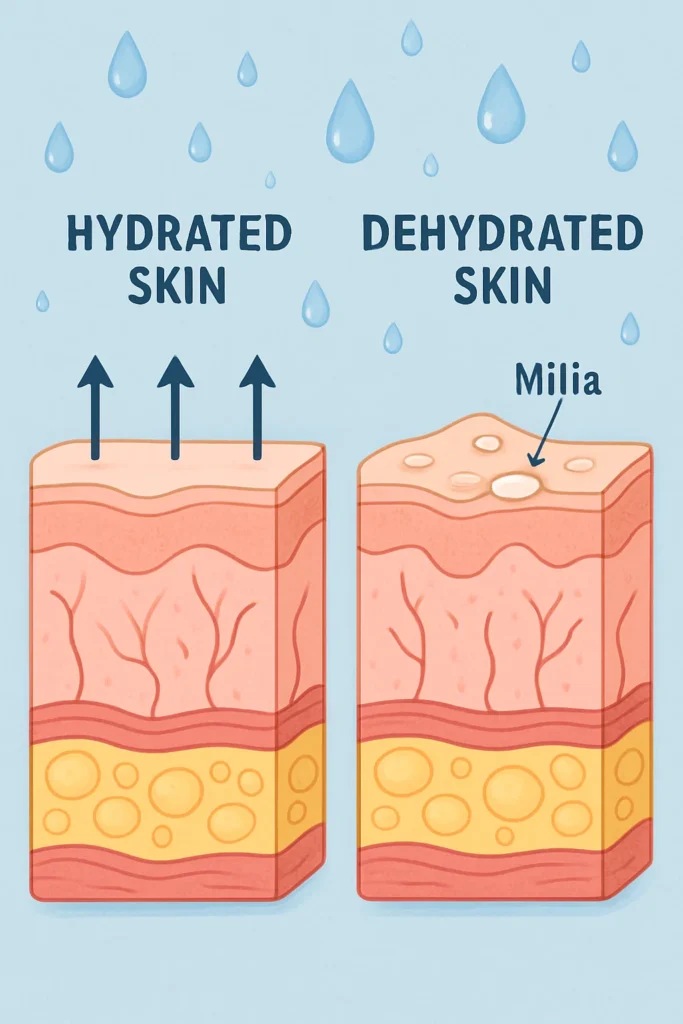 The importance of hydration and milia production Peterborough