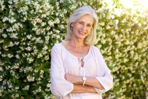 Older woman happy with urinary incontinence treatment Peterborough