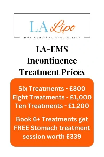 LA-EMS Incontinence Treatment Prices Peterborough