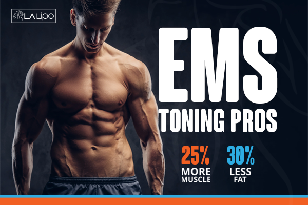 Image of man with sculpted stomach showing the fat loss and muscle gain of LA-EMS Body Sculpting Treatment Peterborough